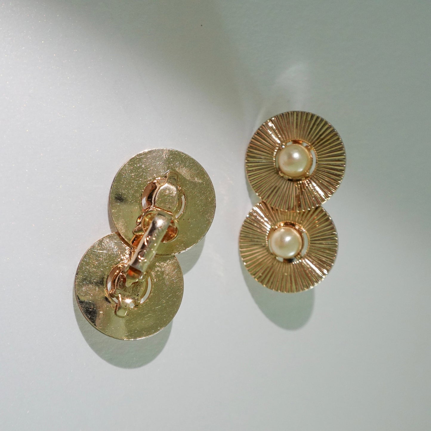 Rare 1950's gold tone earring clips