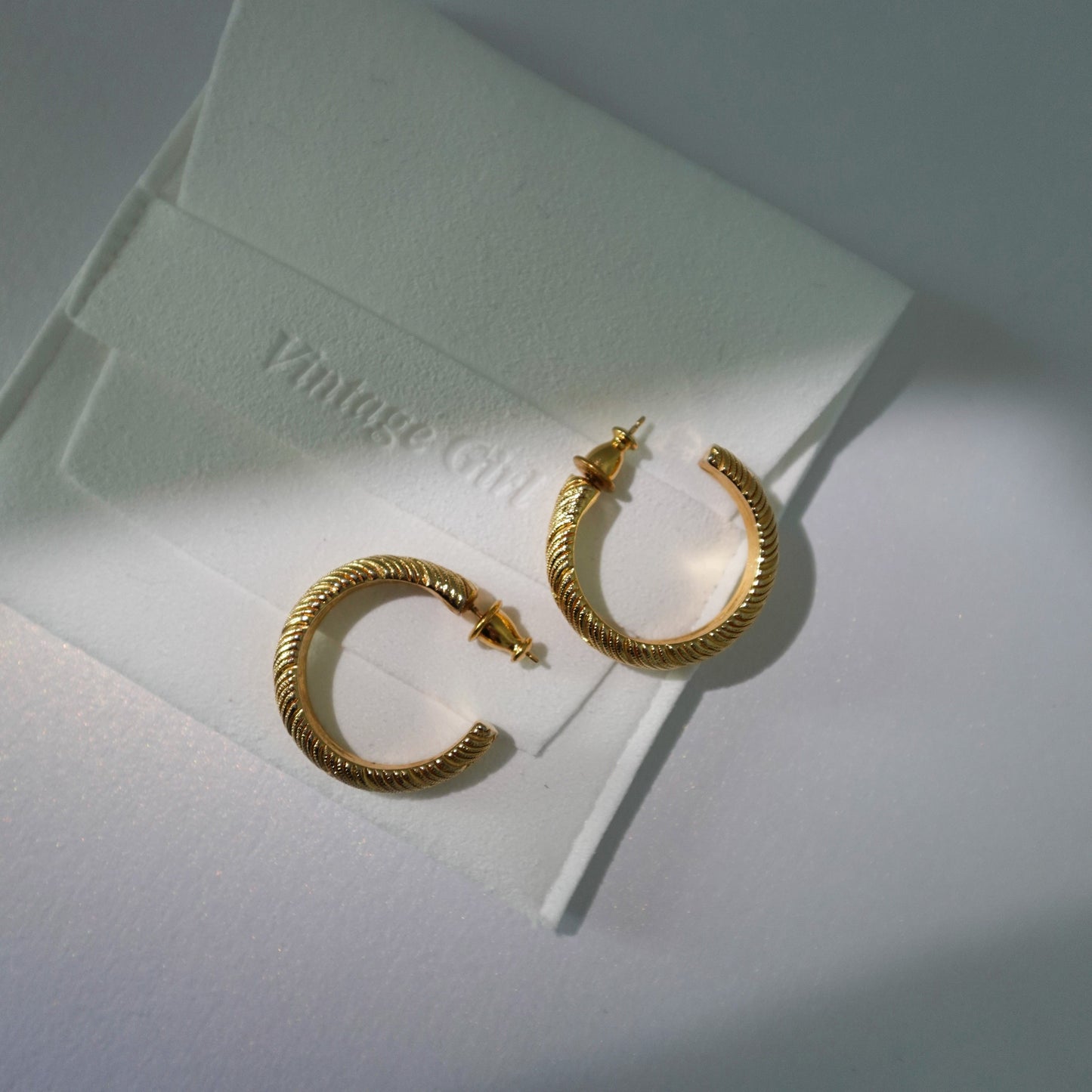 Monet 1980's gold plated hoop earrings
