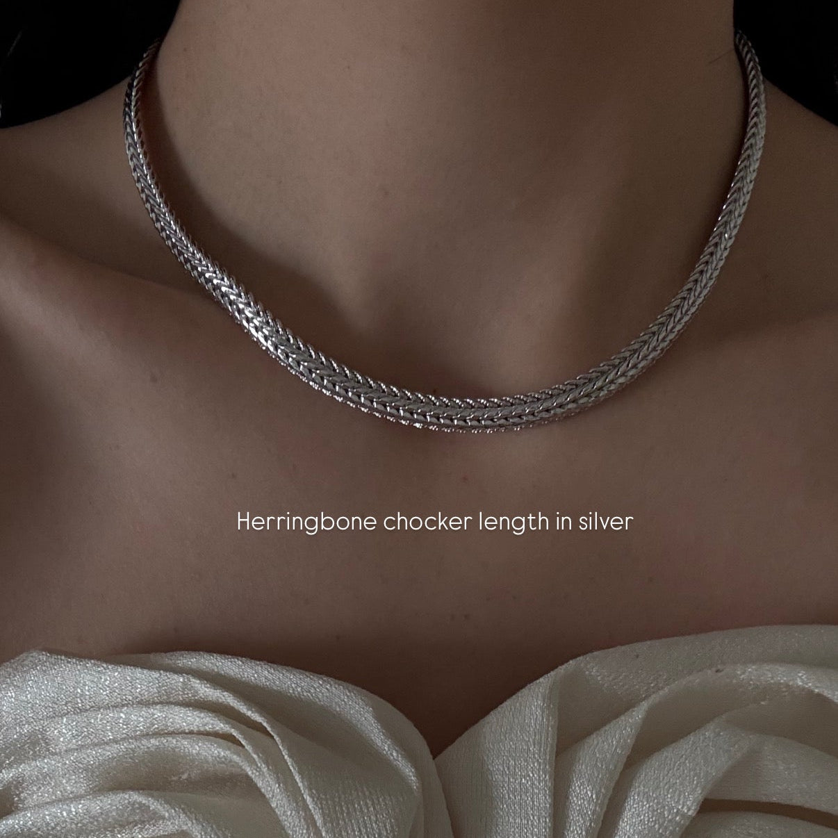 Monet silver choker
