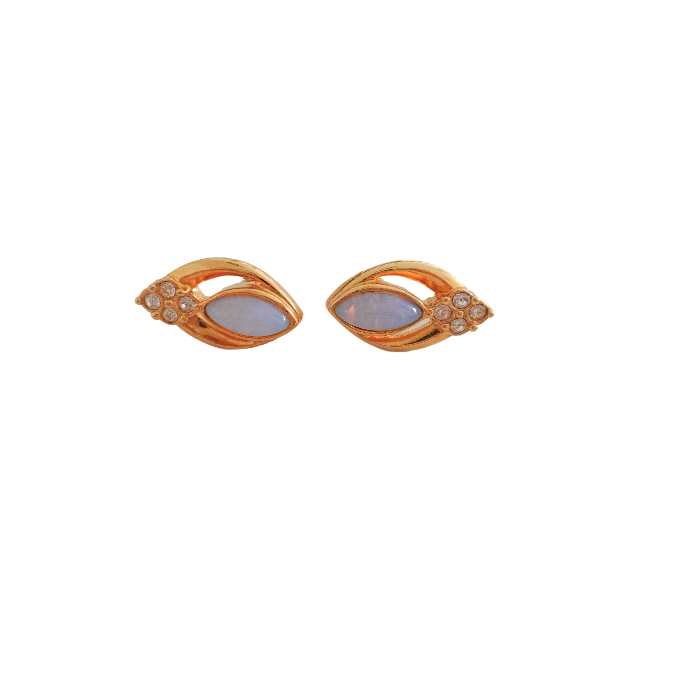 Avon 1988's opal rhinestone ear studs