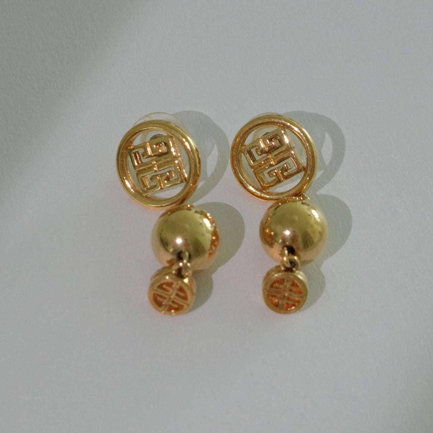 Givenchy 1980's gold plated dangle