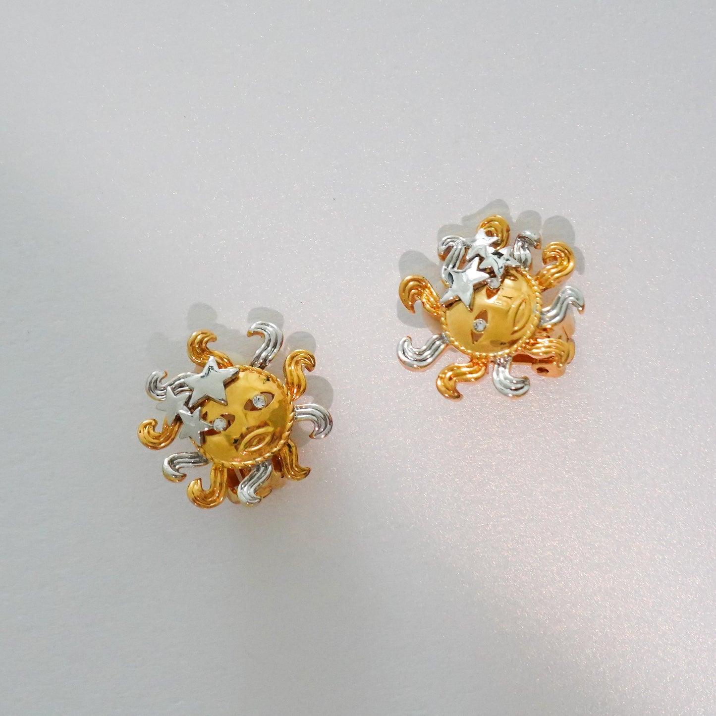 Vintage mystic sun earrings