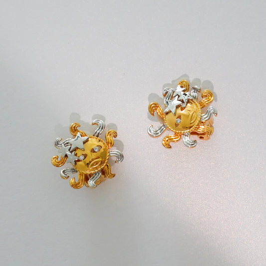 Vintage mystic sun earrings