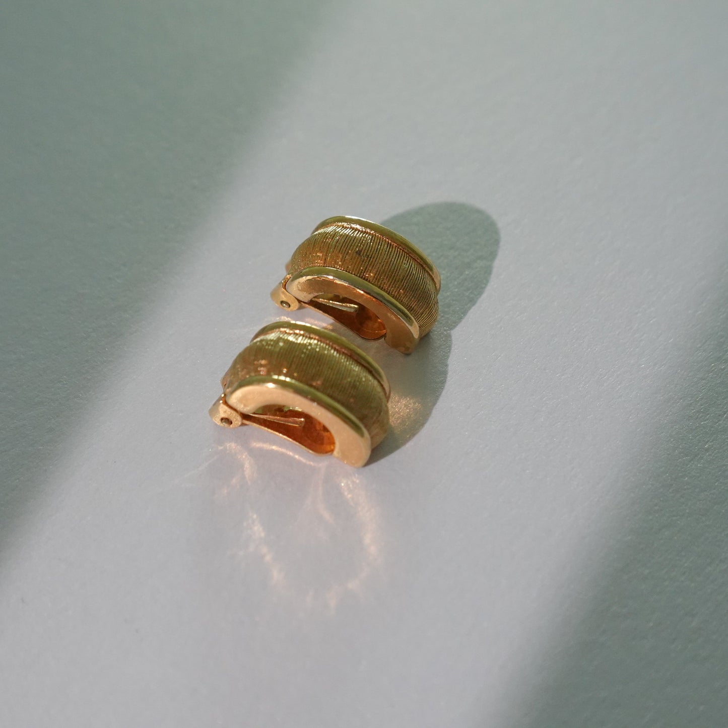 1980s Christian Dior gold plated clip on earrings