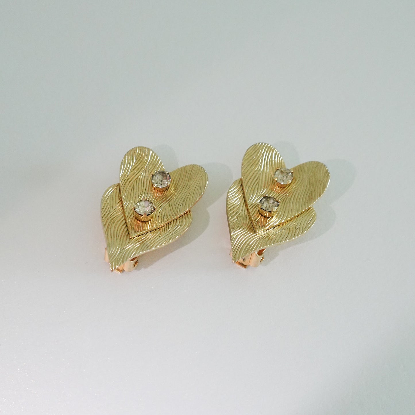 Rare 1940s-1950s vintage heart earrings