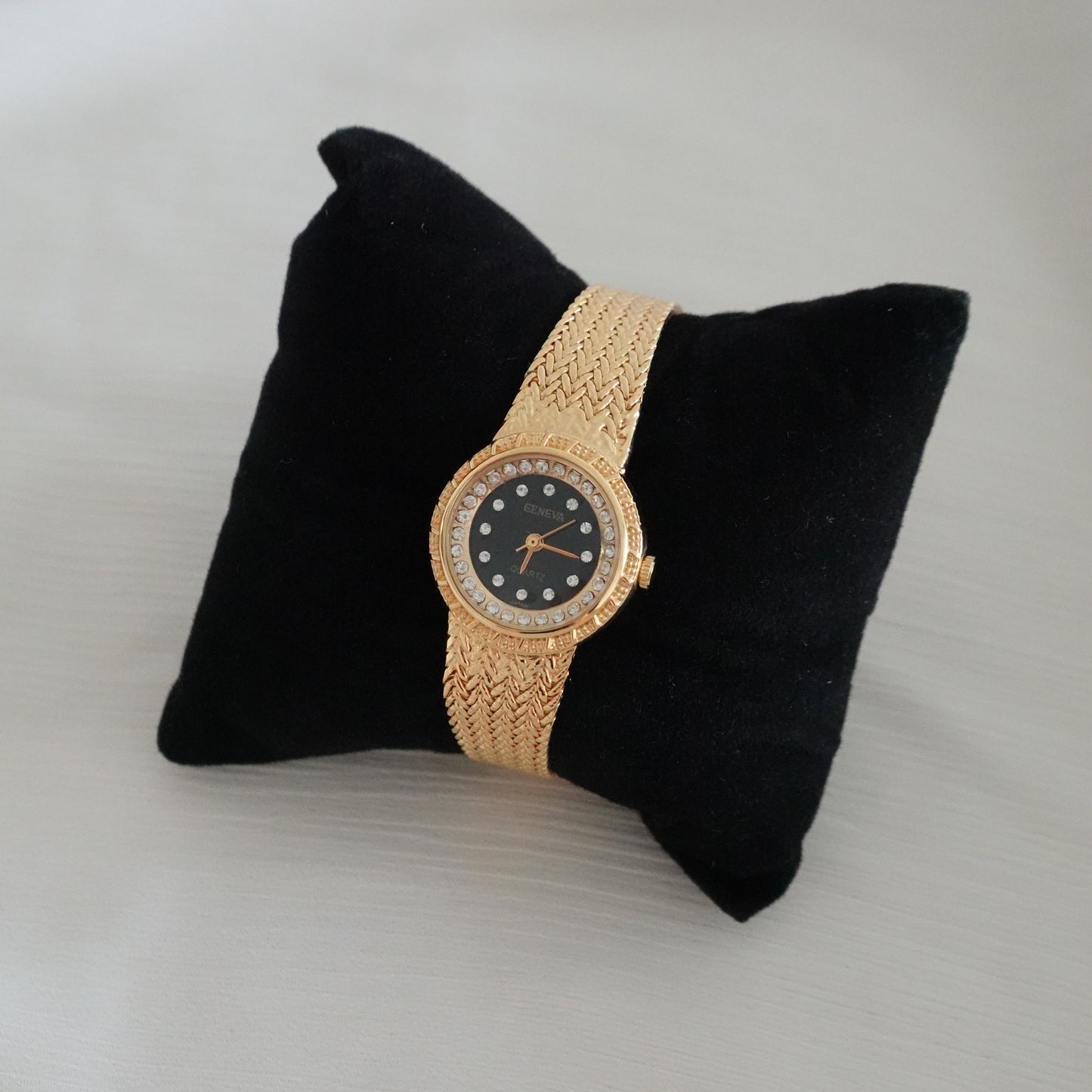 Gold nugget look watch