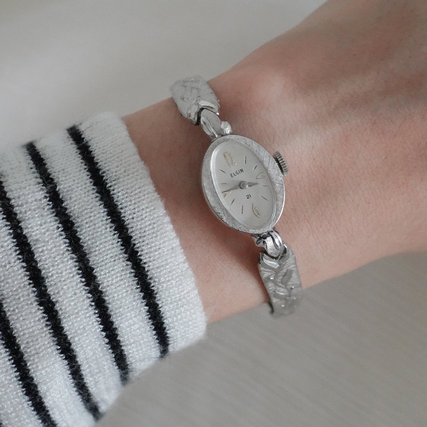 Elgin 1960-70's silver watch