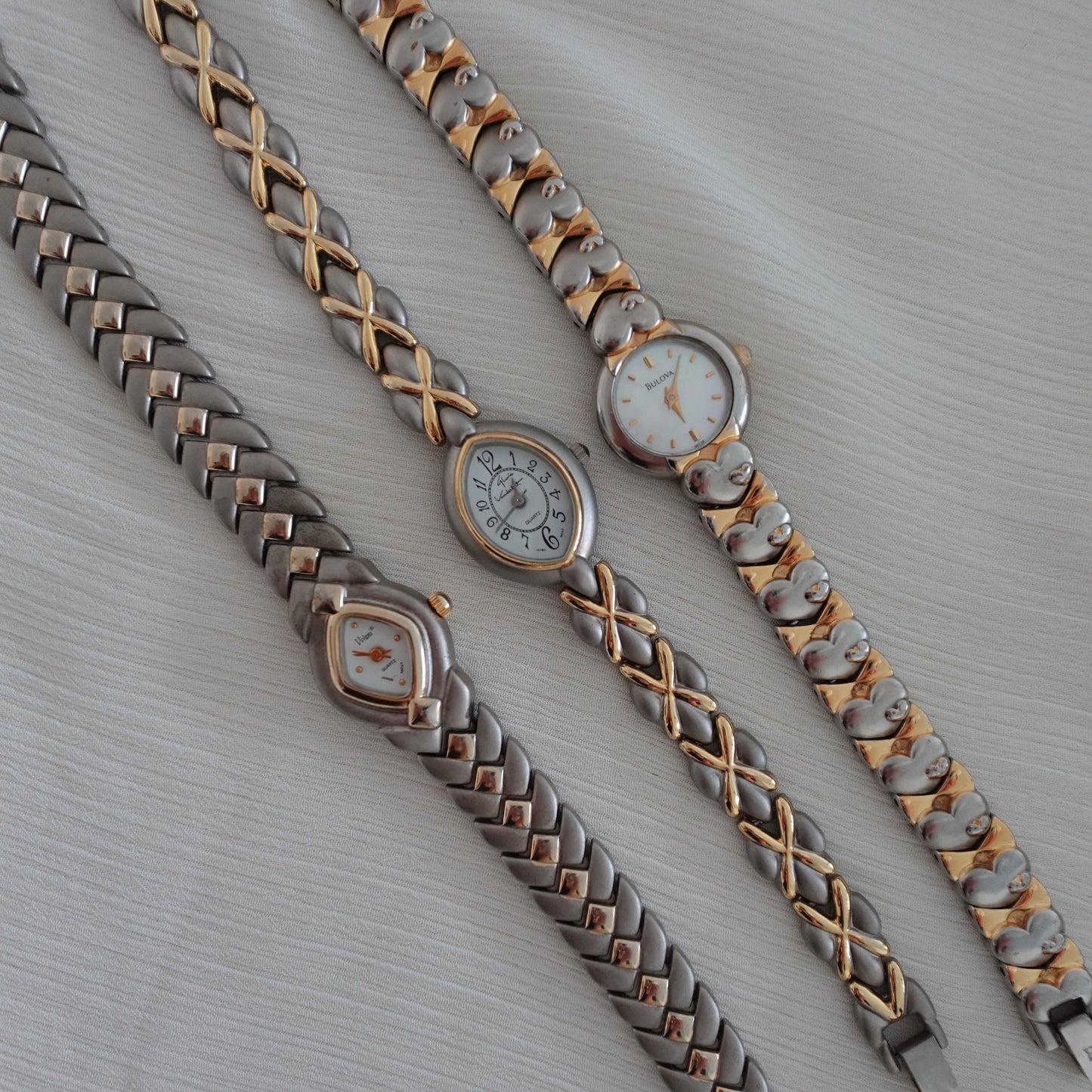 Two tone silver watch