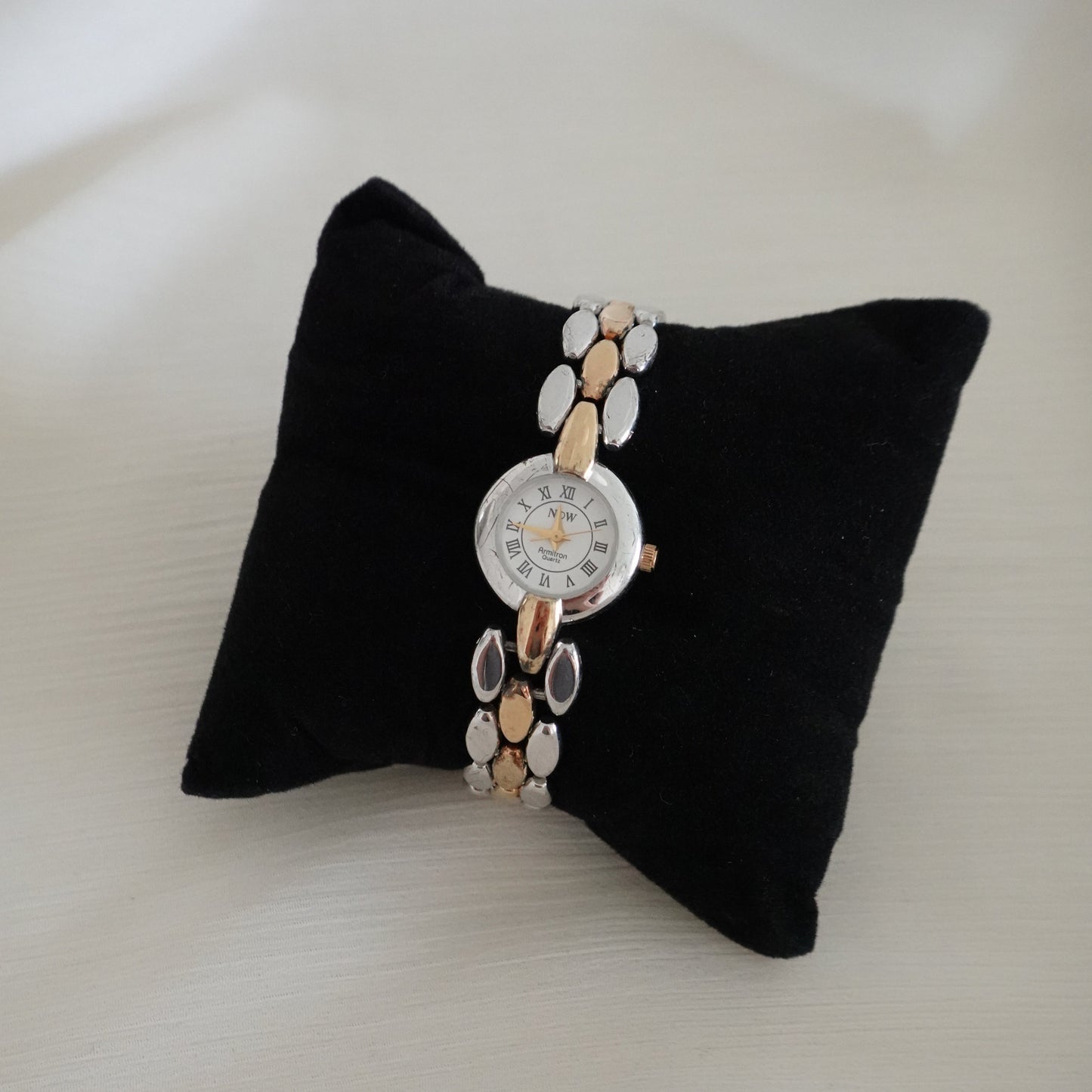 Dainty two tone silver watch