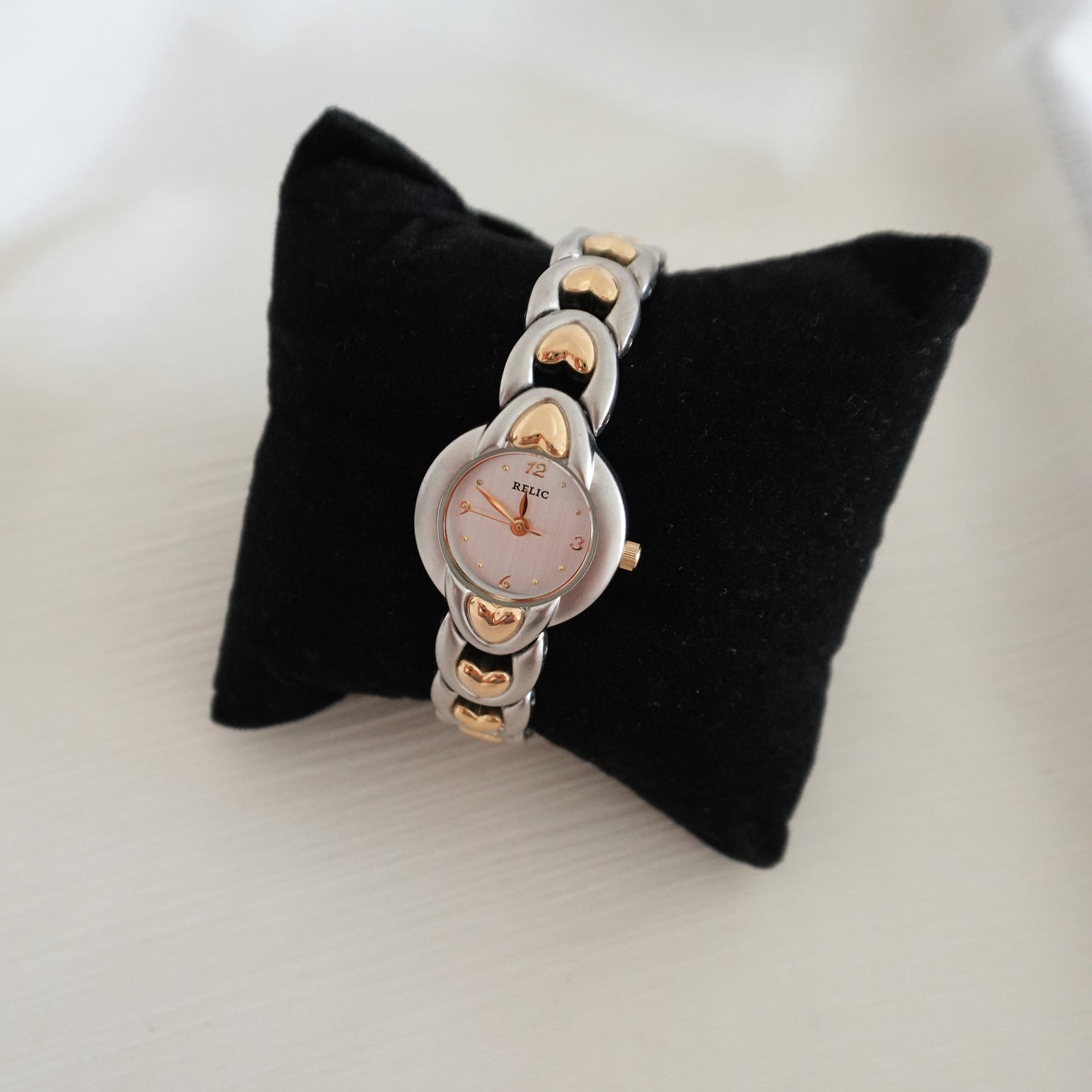 Heart chain two tone watch