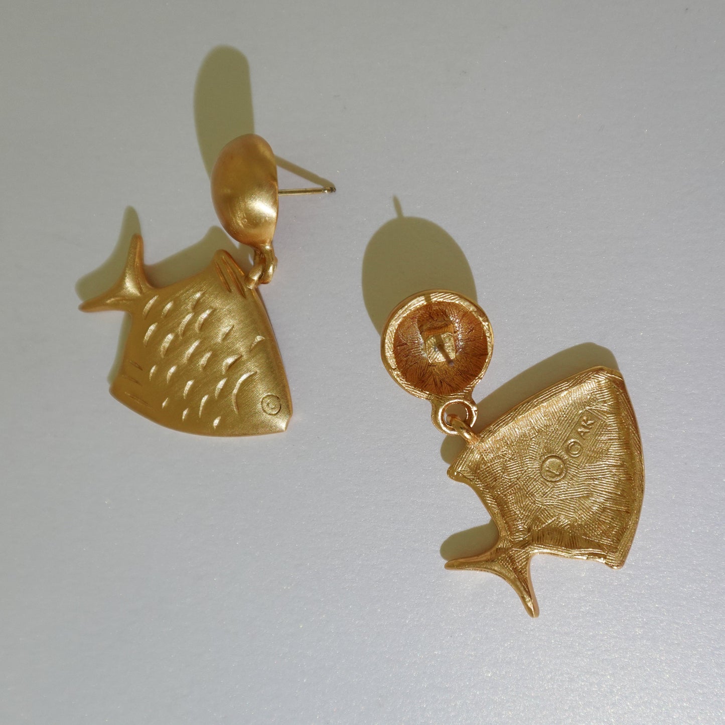 1980's fish dangle earrings