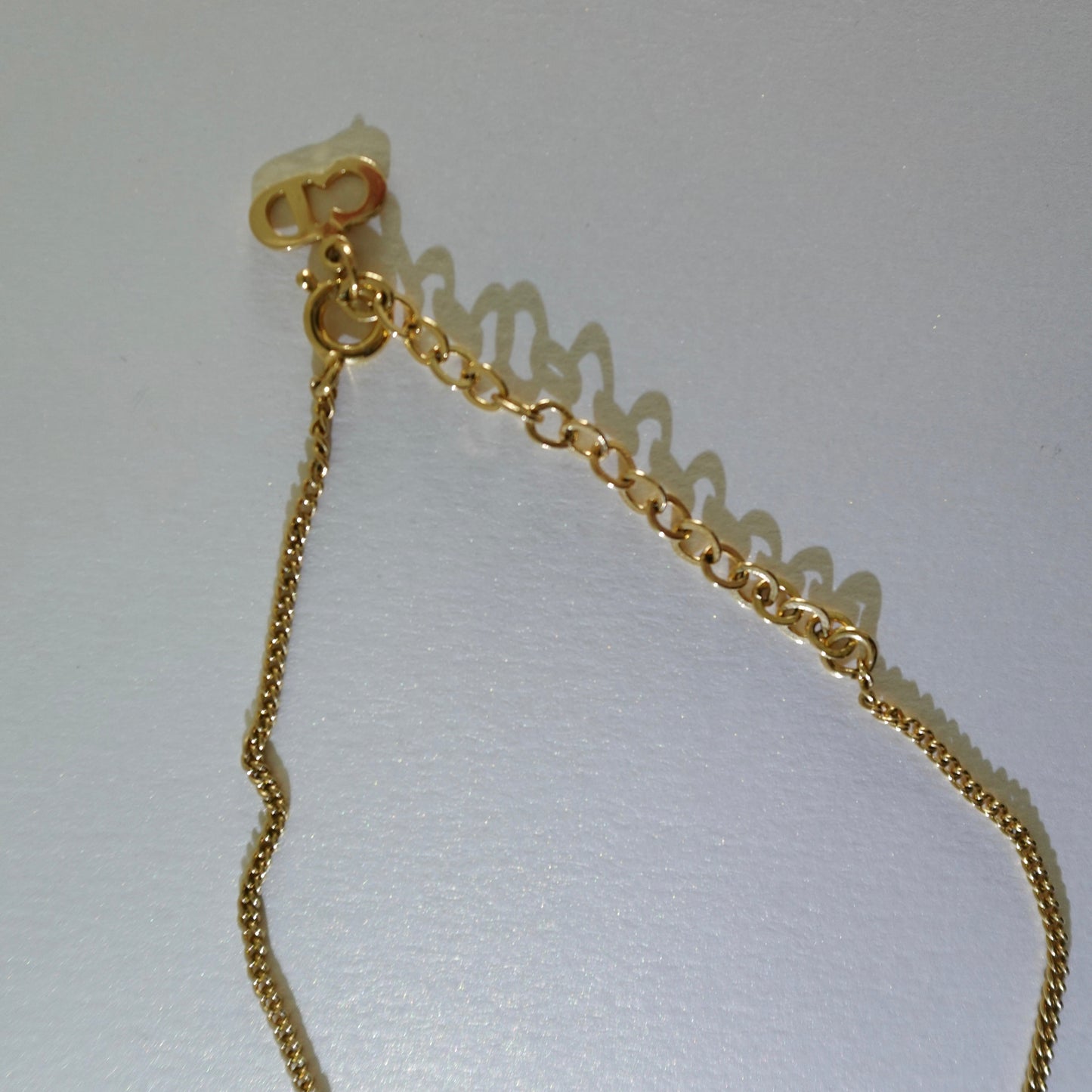 Vintage Dior CD oval pendant necklace