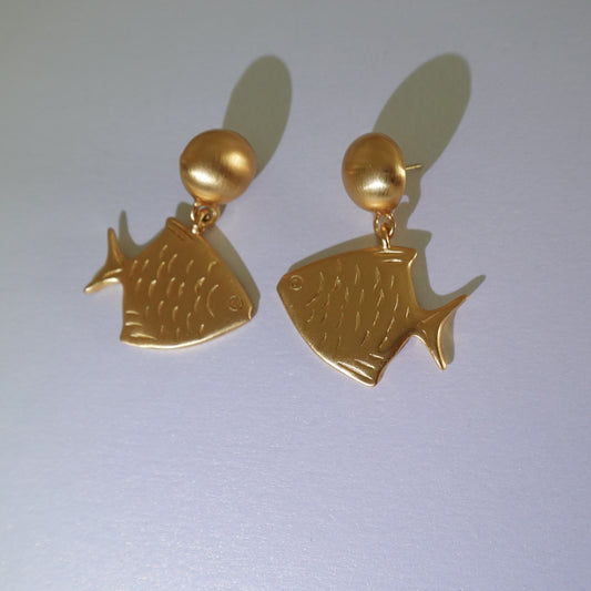 1980's fish dangle earrings