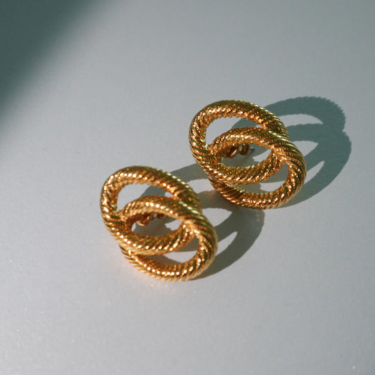 Monet 1980's gold tone ear studs