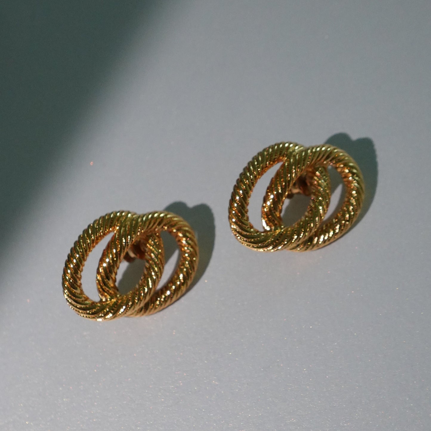 Monet 1980's gold tone ear studs