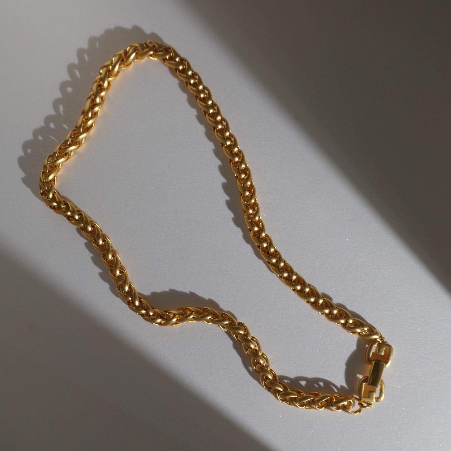 Givenchy 1980's gold plated logo necklace