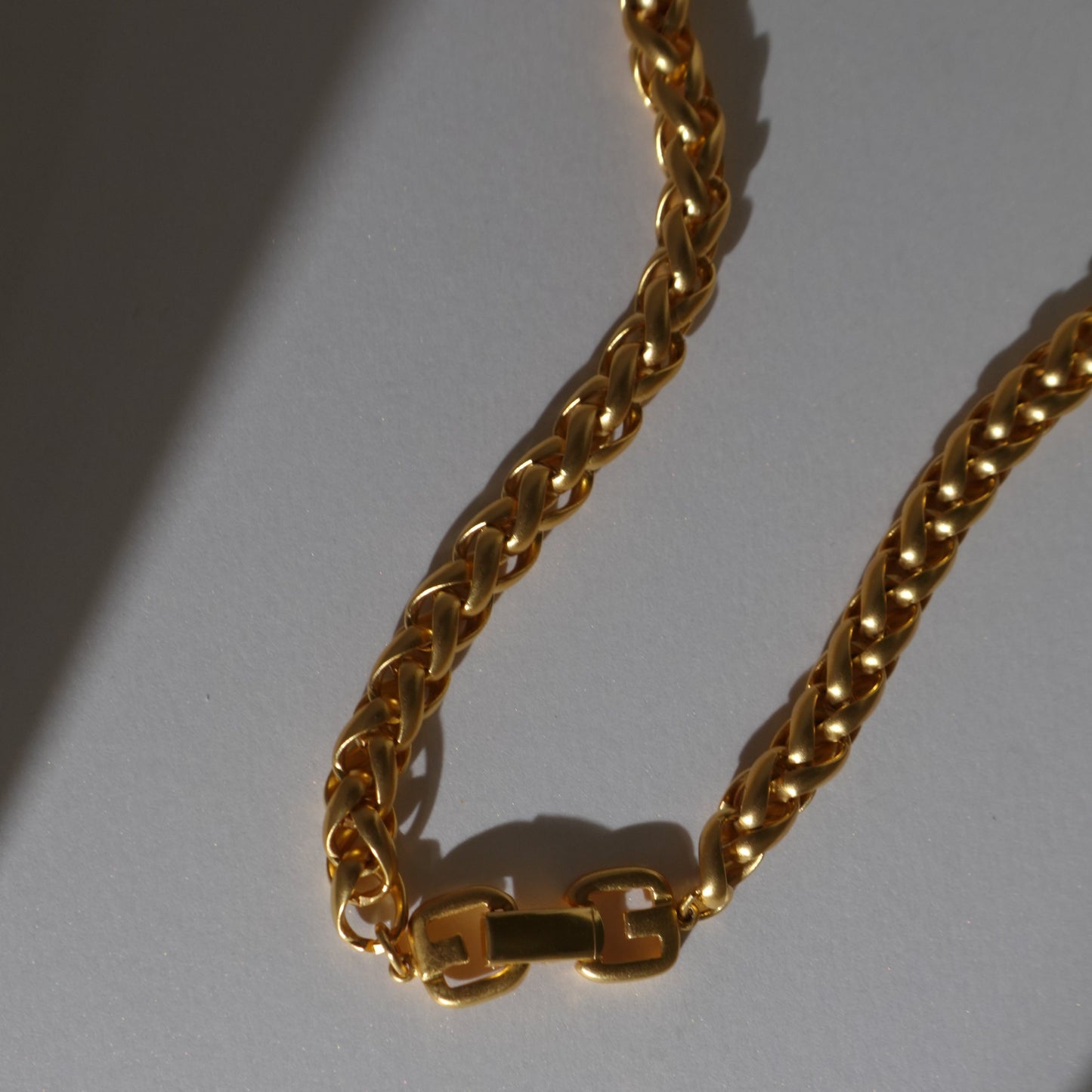 Givenchy 1980's gold plated logo necklace