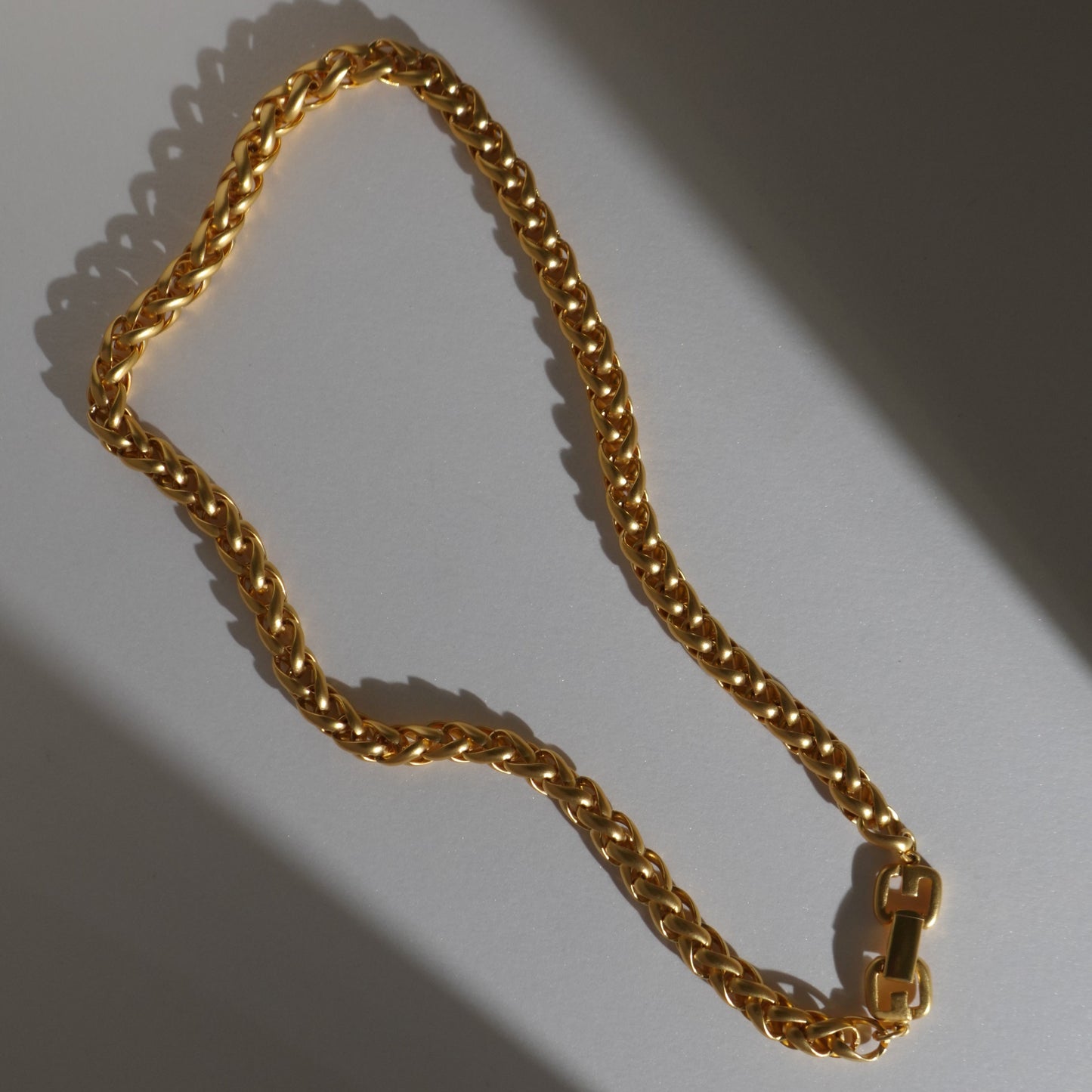 Givenchy 1980's gold plated logo necklace