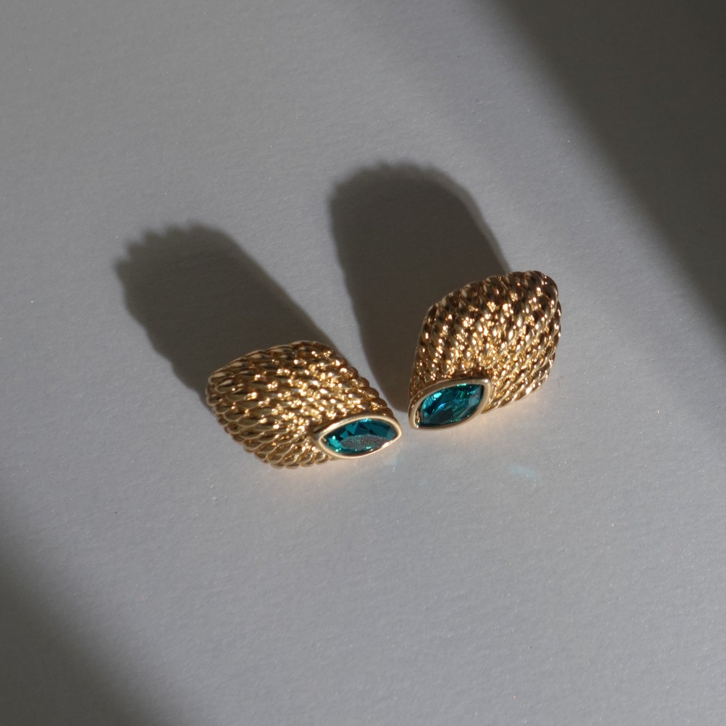 Rare Swarovski Turquoise crystal earrings