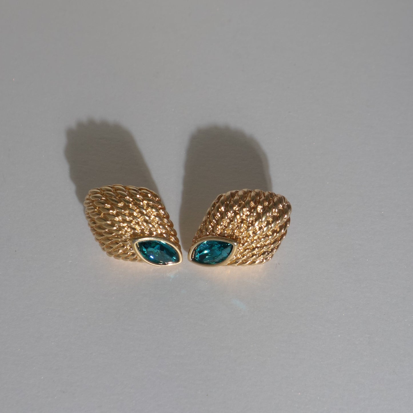 Rare Swarovski Turquoise crystal earrings