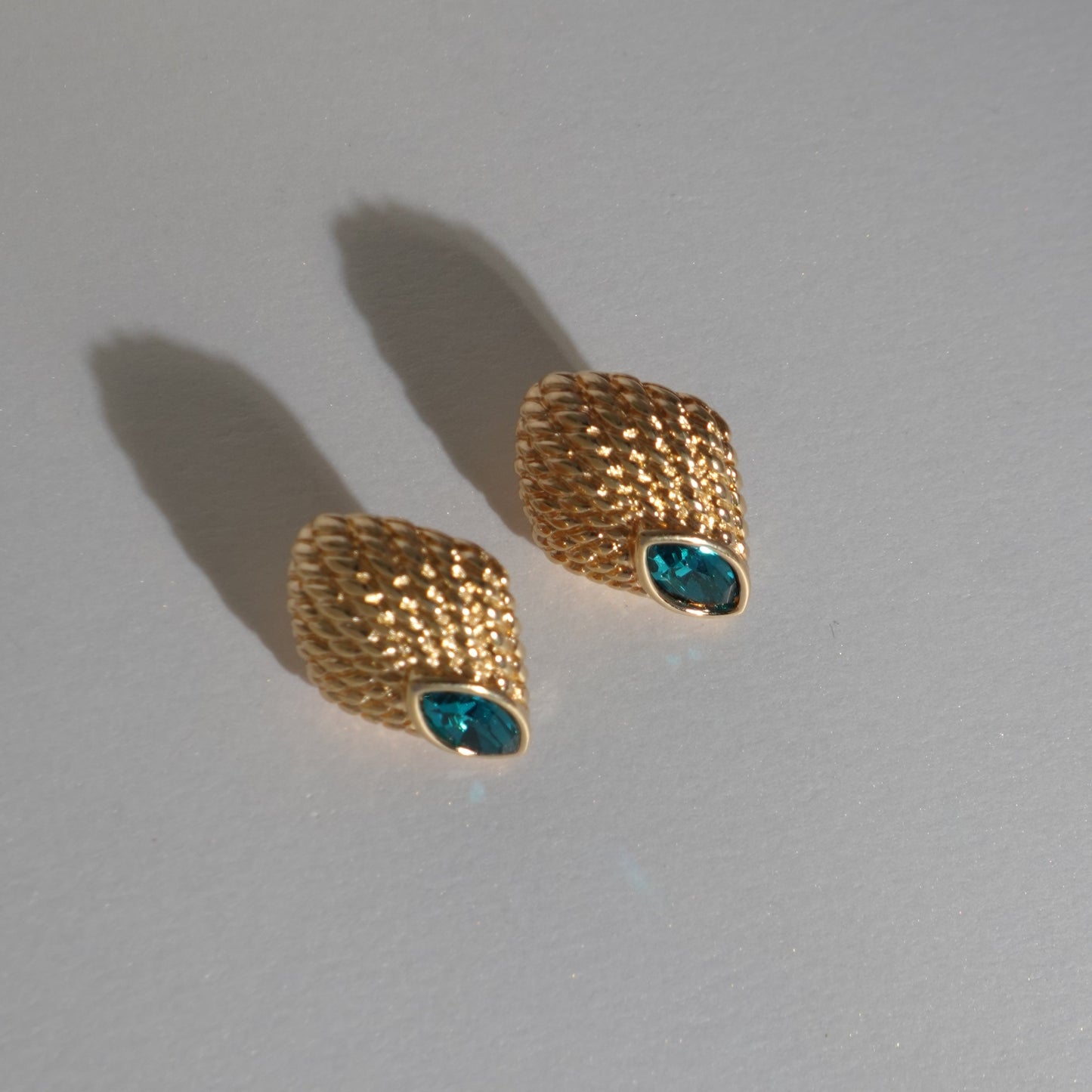 Rare Swarovski Turquoise crystal earrings