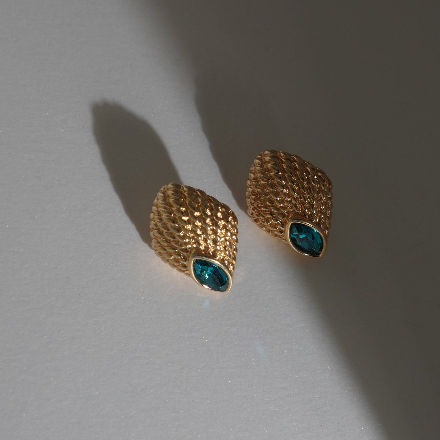Rare Swarovski Turquoise crystal earrings