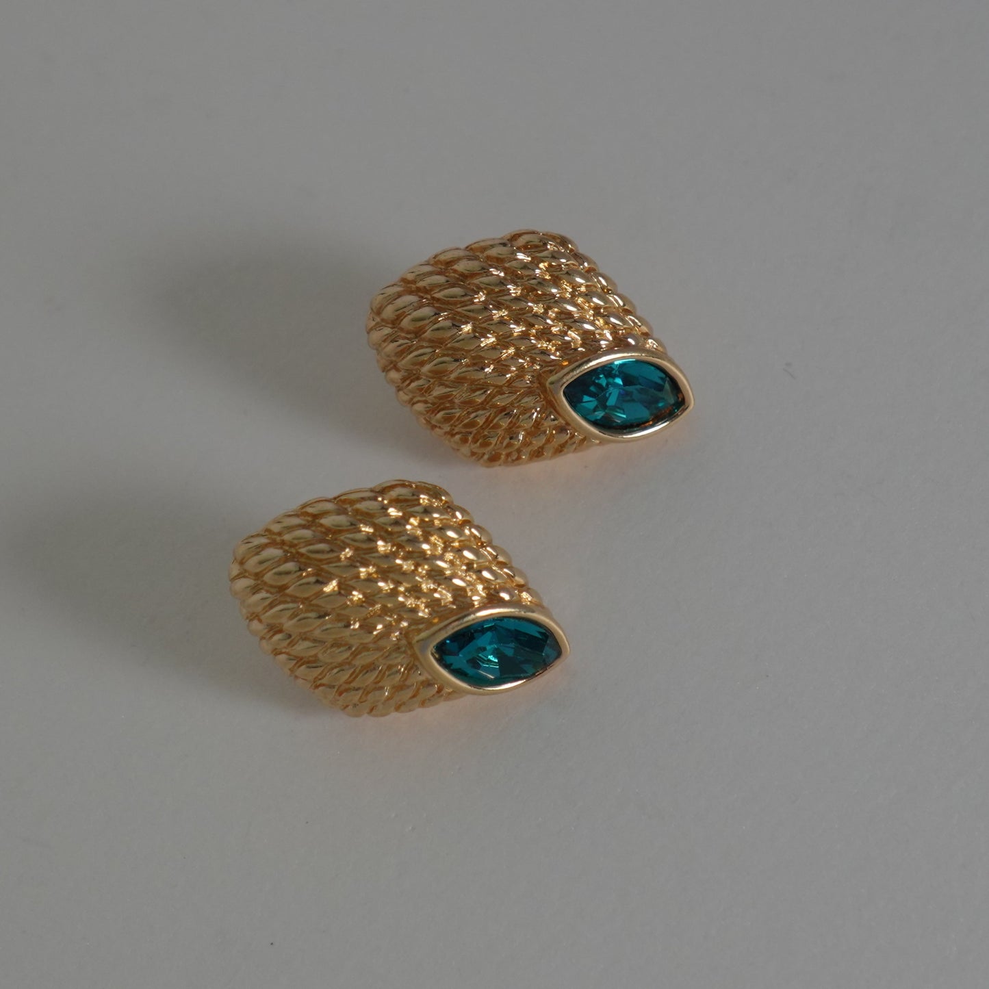 Rare Swarovski Turquoise crystal earrings