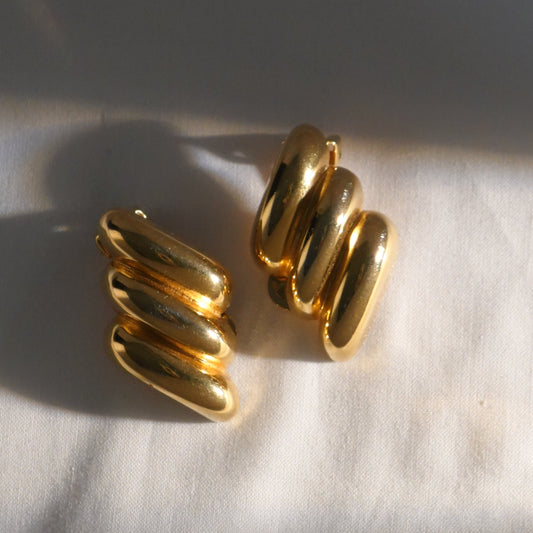 Christian Dior gold plated clip on