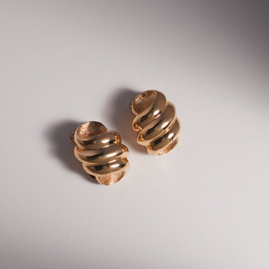 Christian Dior 1980s gold plated clip on