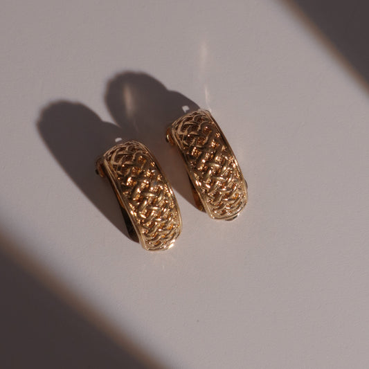 Christian Dior 1980s gold plated clip on