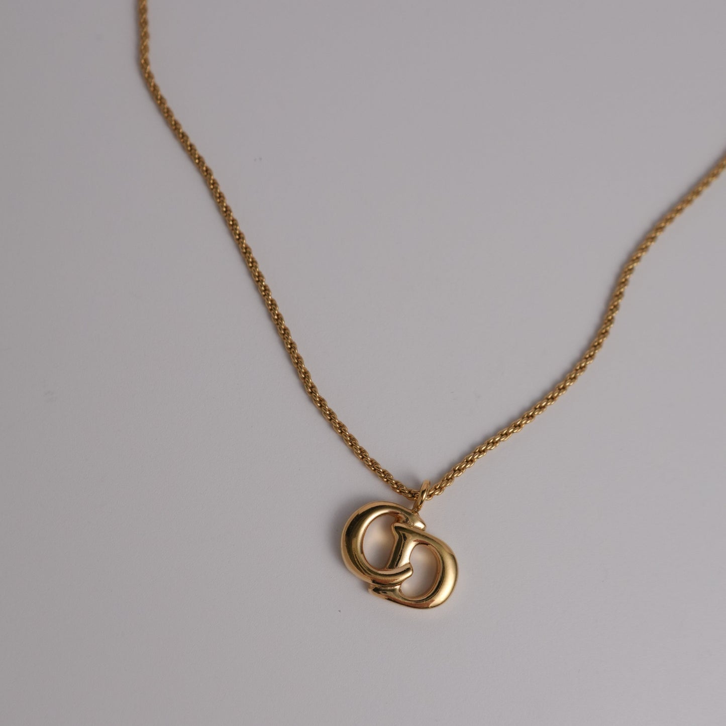 Vintage Dior CD pendant necklace