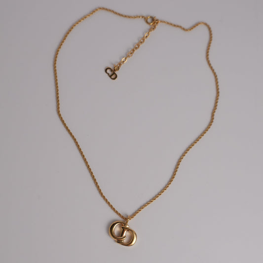 Vintage Dior CD pendant necklace