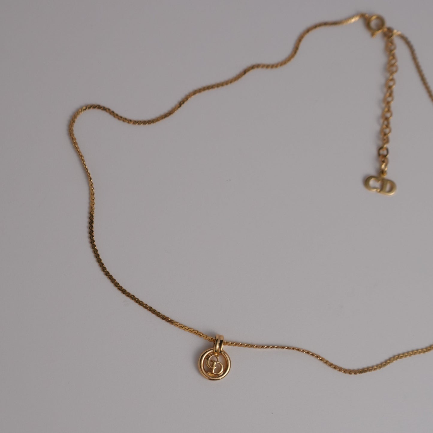 Vintage Dior mini CD pendant necklace