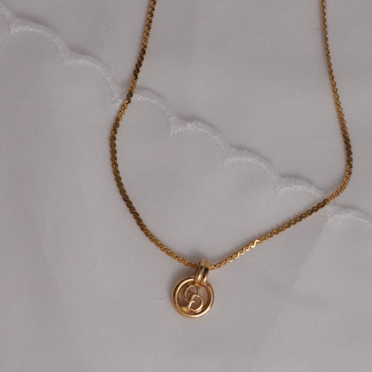 Vintage Dior mini CD pendant necklace