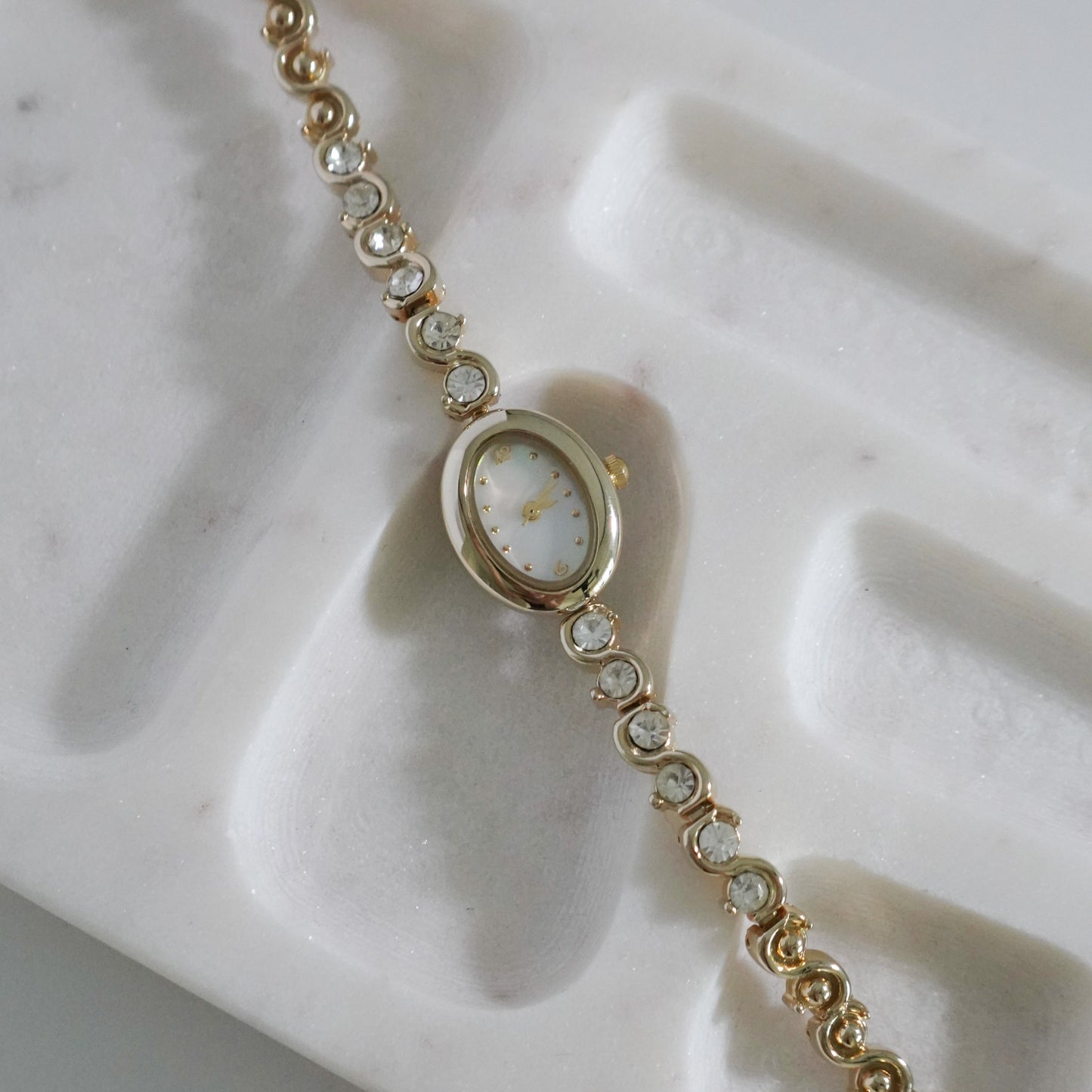 Rhinestone glam wrist watch