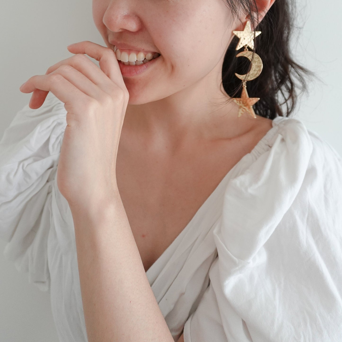 Midnight drop earrings