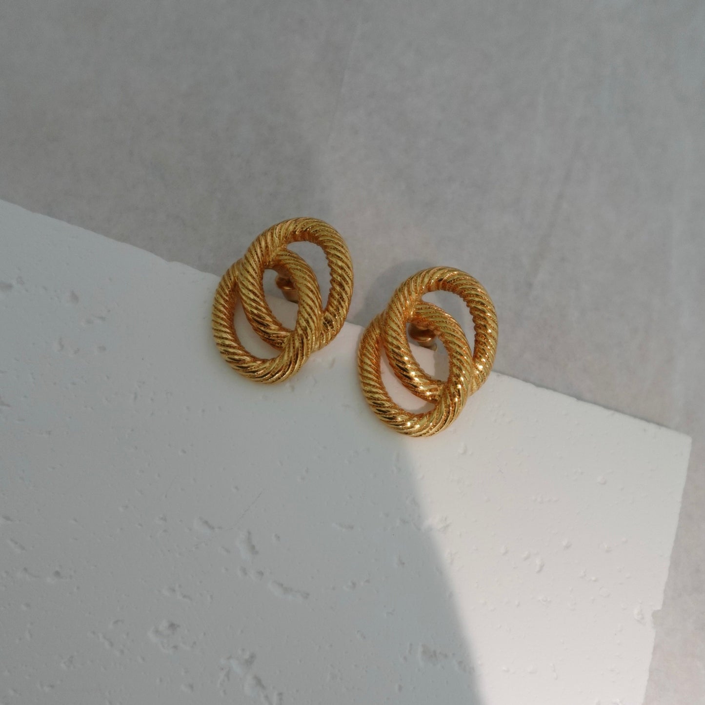 Monet 1980's gold tone ear studs