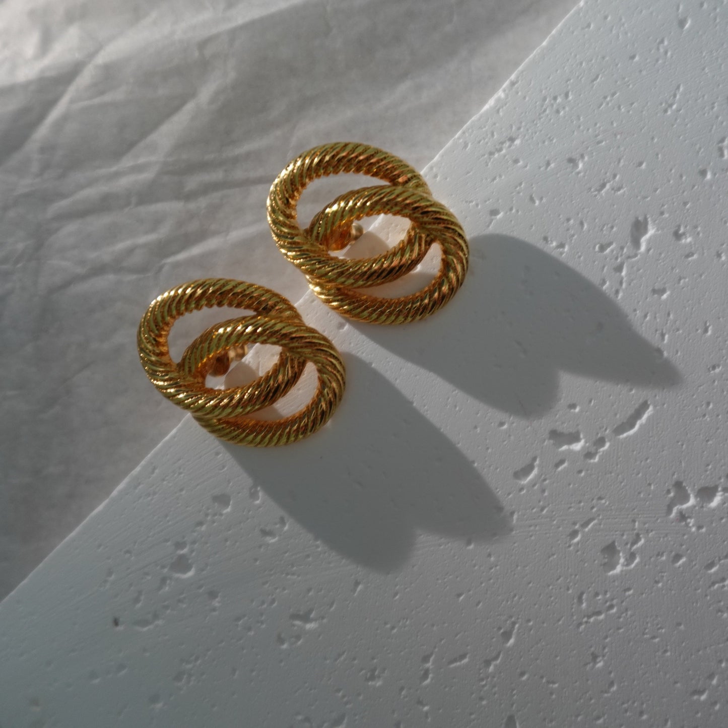 Monet 1980's gold tone ear studs