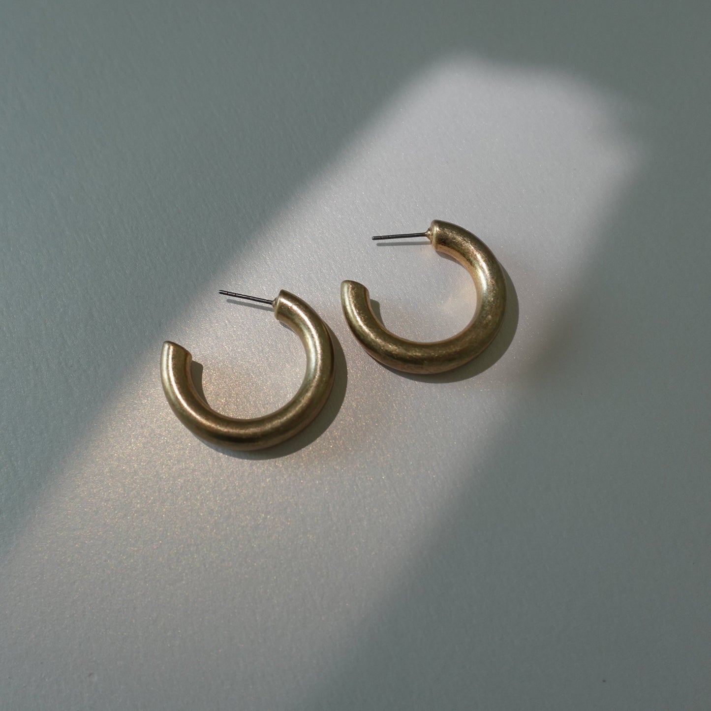 Matte cooper hoops