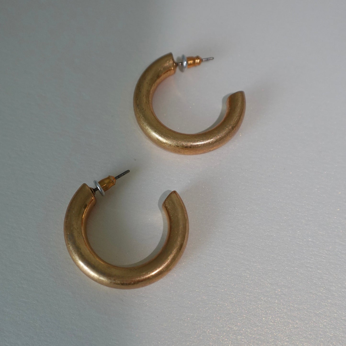 Matte gold hoops