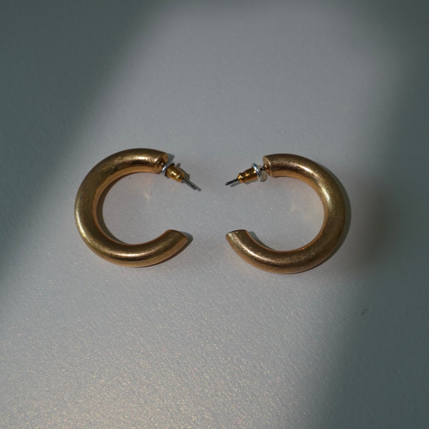 Matte gold hoops