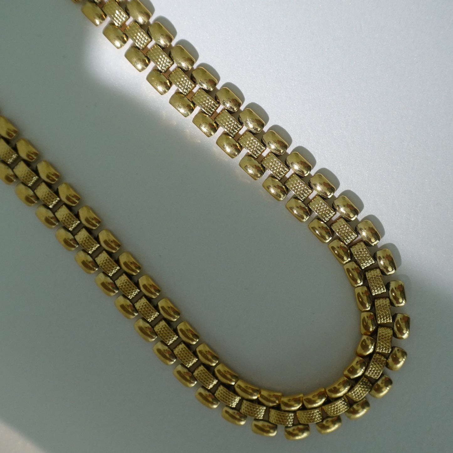 Monet 1980's signature gold chain link necklace