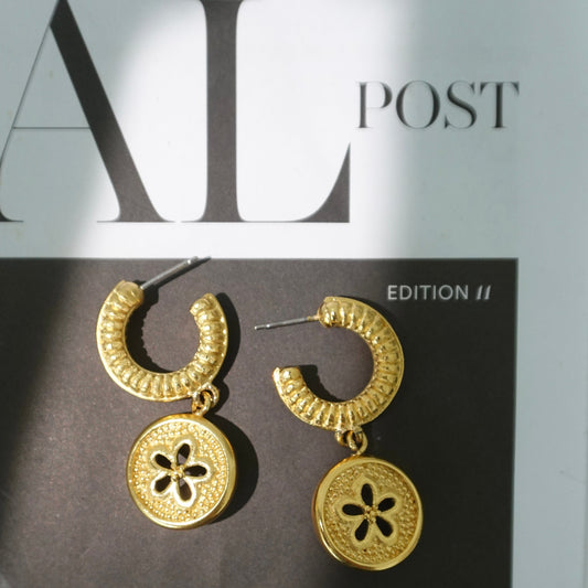 Trifari vintage flora earrings