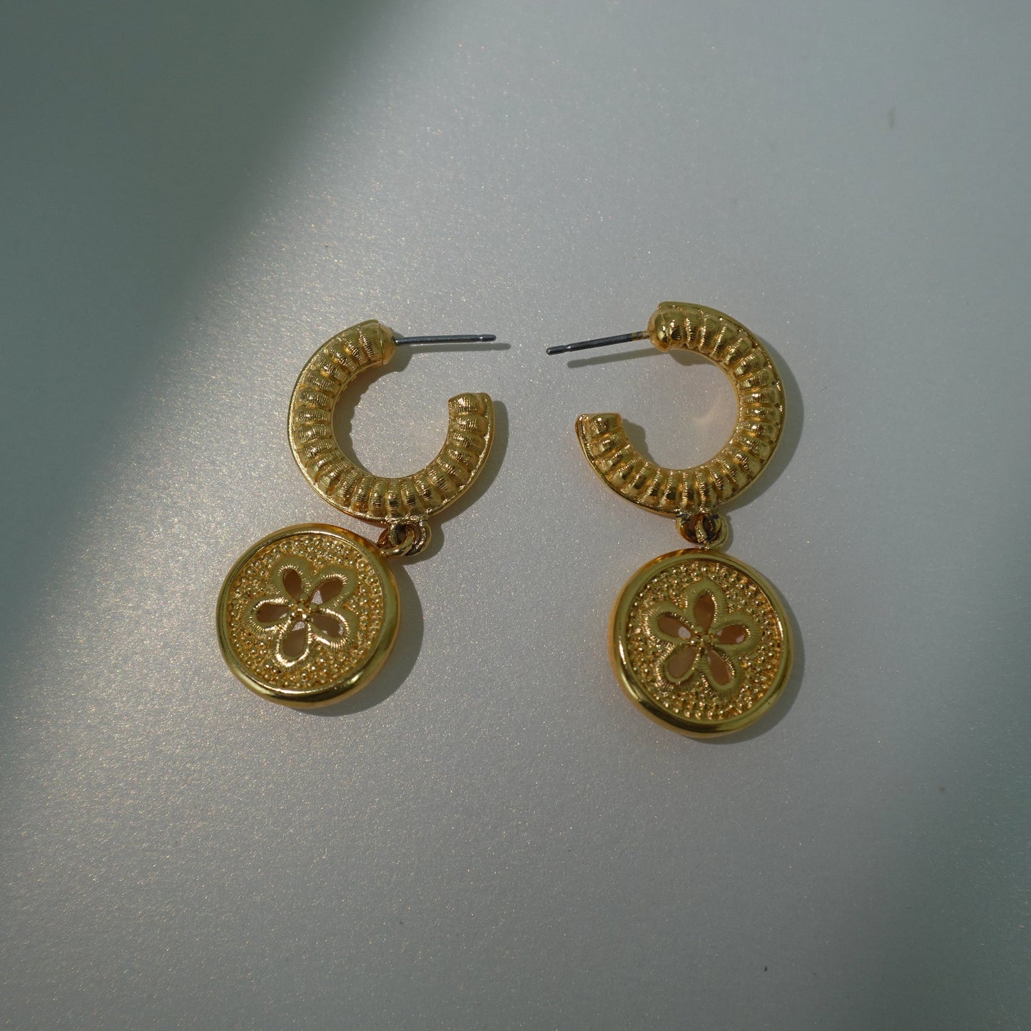 Trifari vintage flora earrings