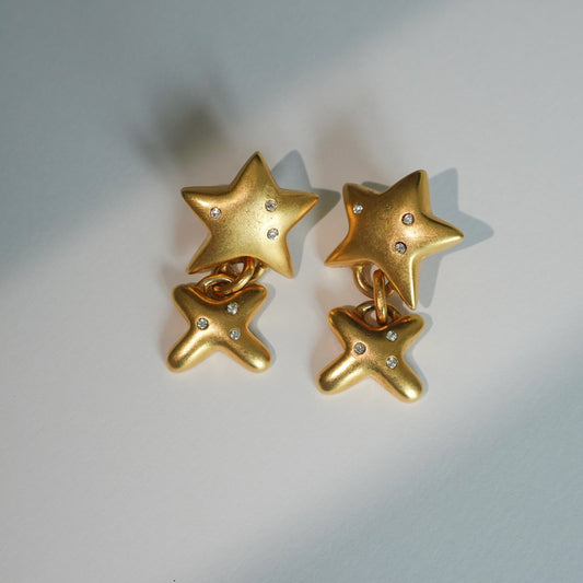 Vintage stars earrings