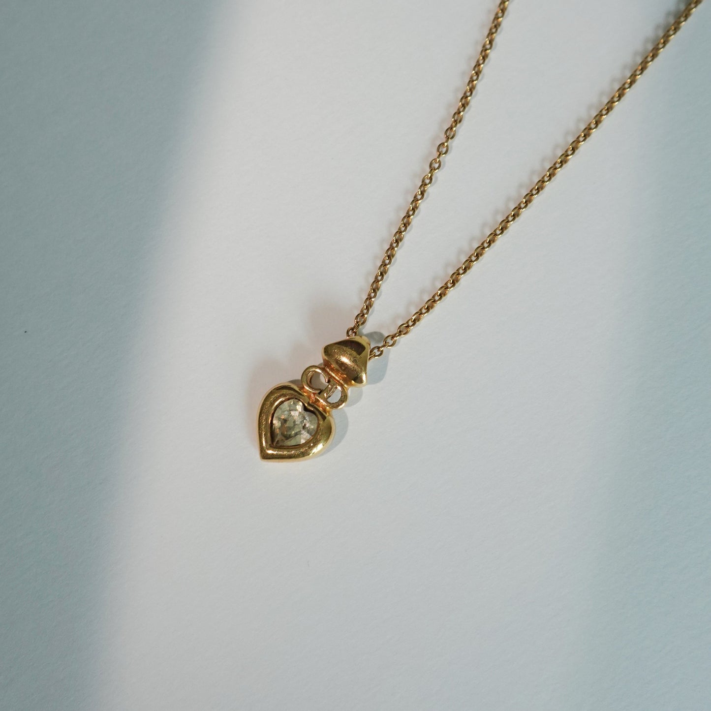 Vintage Christian Dior heart pendant necklace