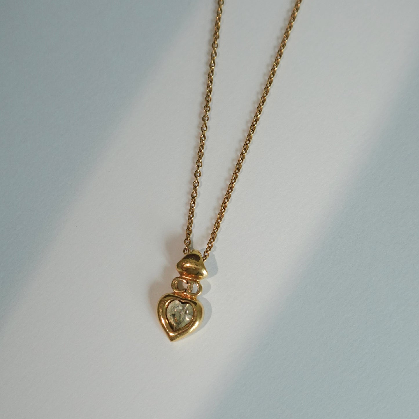 Vintage Christian Dior heart pendant necklace