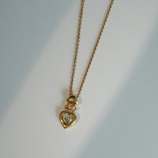 Vintage Christian Dior heart pendant necklace