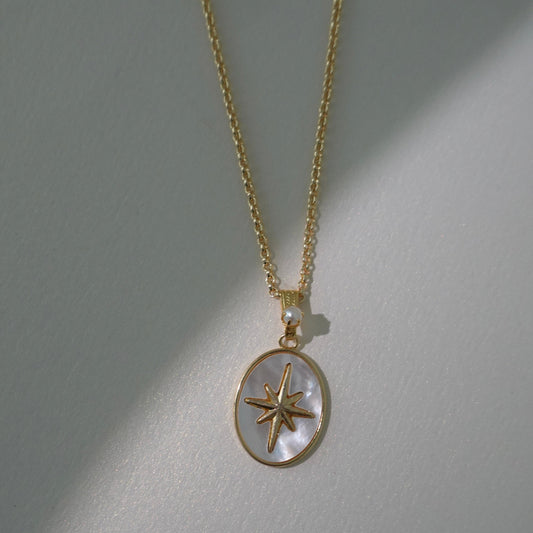 Star mother of pearl necklace