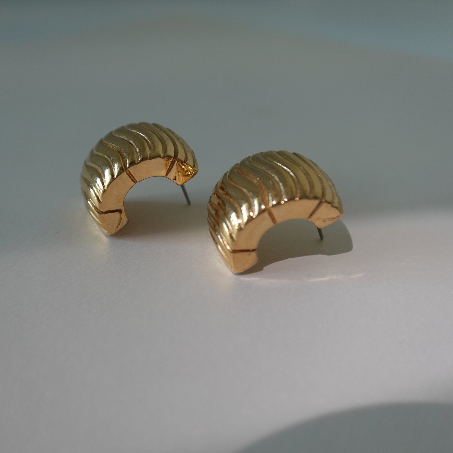 Givenchy 1980's gold plated huggie earrings